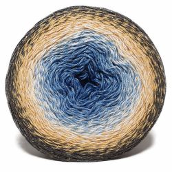 Пряжа Flowers Moonlight 3287 Черный/желтый/белый/синий