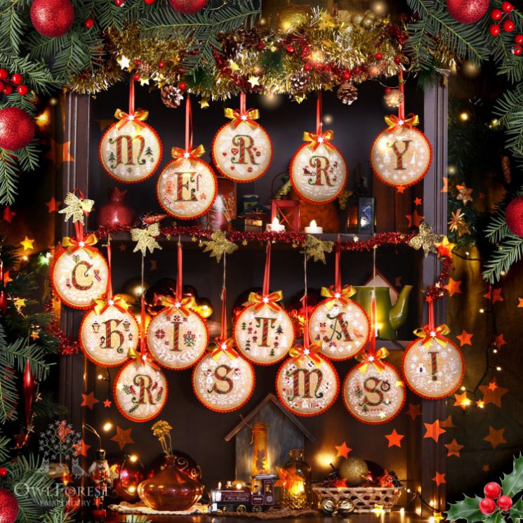 Буклет схем для вышивания Owlforest «Merry Christmas!» 0115-MXmas-СБ