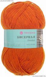 Пряжа ПЕХОРКА Бисерная // 005 // 1174 // Облепиха