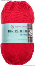 Пряжа ПЕХОРКА Весенняя // 009 // 06 // Красный