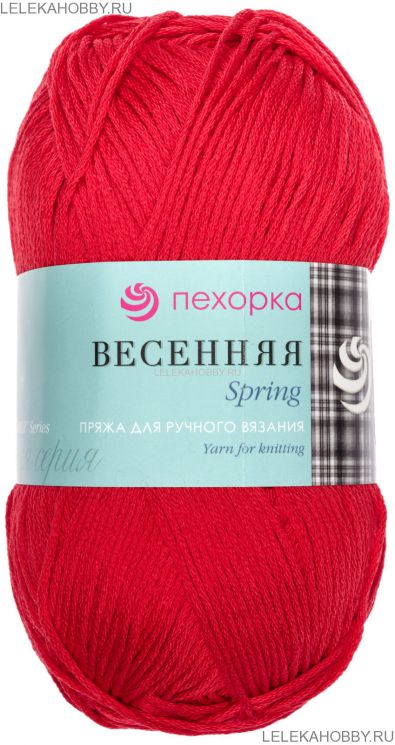 Пряжа ПЕХОРКА Весенняя // 009 // 06 // Красный