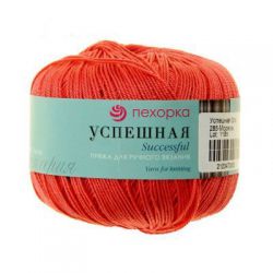 Пряжа ПЕХОРКА Успешная 220м // 035 // 285 // Морковь