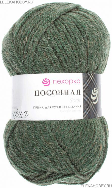 Пряжа ПЕХОРКА Носочная // 044 // 381 // Лавр