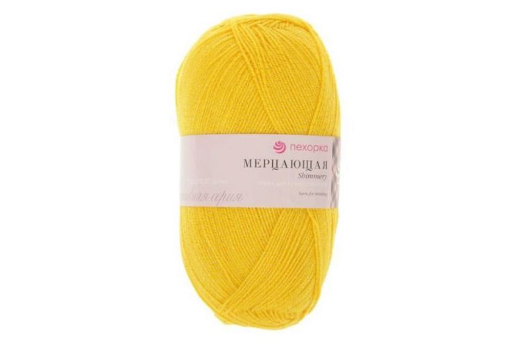 Пряжа ПЕХОРКА Мерцающая // 024 // 12 // Желток