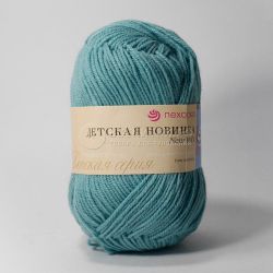 Пряжа ПЕХОРКА Детская новинка // 012 // 752 // Дымчато-бирюзовый