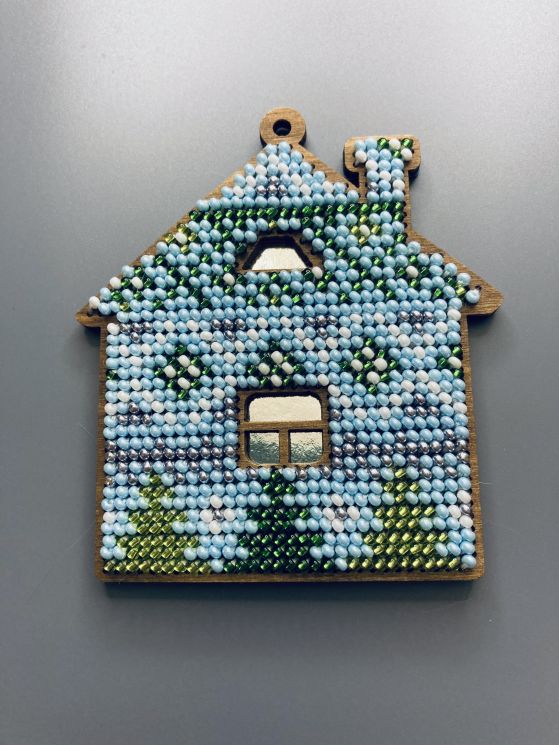  Сами с усами. Набор для вышивания Домик "Оттепель" 8х7,5 см, арт. С046-02