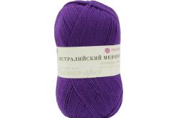 Пряжа ПЕХОРКА Австралийский меринос // 001 // 567 // Т.фиалка