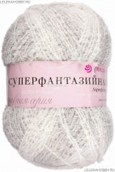 Пряжа ПЕХОРКА Супер фантазийная // 075 // 386 // Светло-серый меланж
