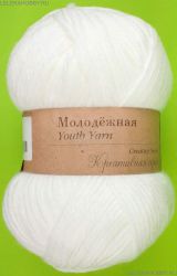 Пряжа ПЕХОРКА Молодёжная // 092 // 01 // Белый