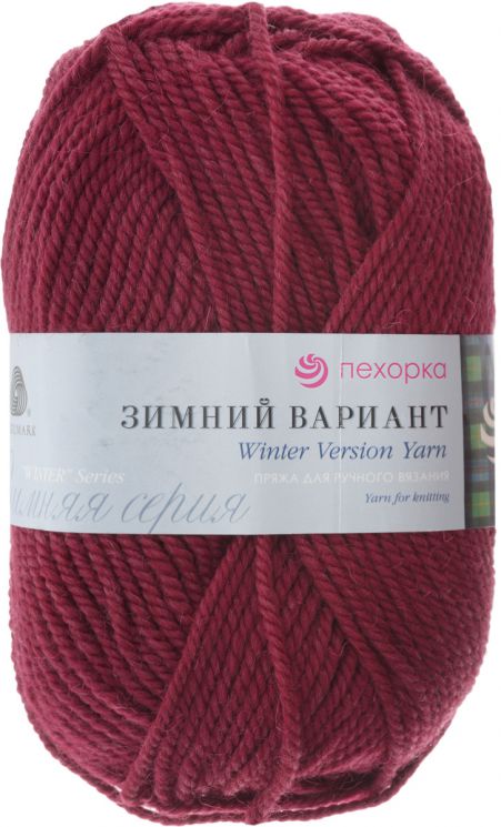 Пряжа ПЕХОРКА Зимний вариант // 016 // 323 // Темный бордо