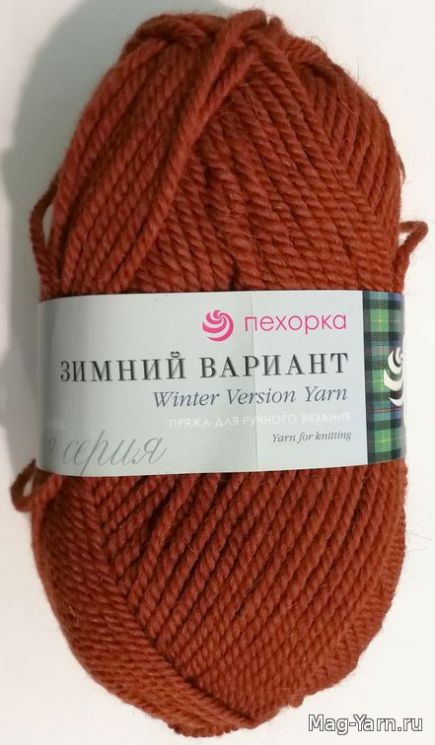 Пряжа ПЕХОРКА Зимний вариант // 016 // 338 // Кирпичный