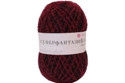 Пряжа ПЕХОРКА Супер фантазийная // 075 // 724 М // Фуксия/черный