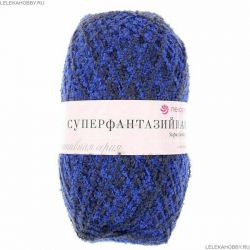 Пряжа ПЕХОРКА Супер фантазийная // 075 // 783 М // Синий/серый