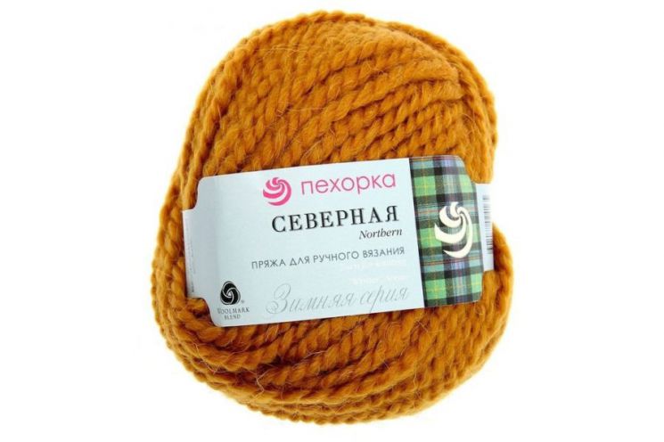 Пряжа ПЕХОРКА Северная // 056 // 447 // Горчица