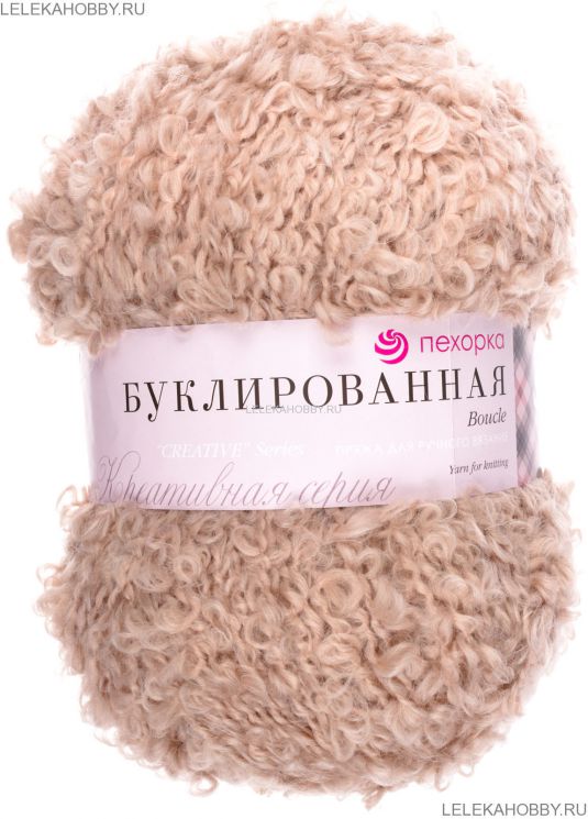 Пряжа ПЕХОРКА Буклированная // 080 // 03 // Светло-бежевый