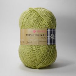 Пряжа ПЕХОРКА Деревенская // 057 // 342 // Светлый горох