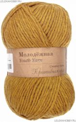 Пряжа ПЕХОРКА Молодёжная // 092 // 33 // Золотистая олива