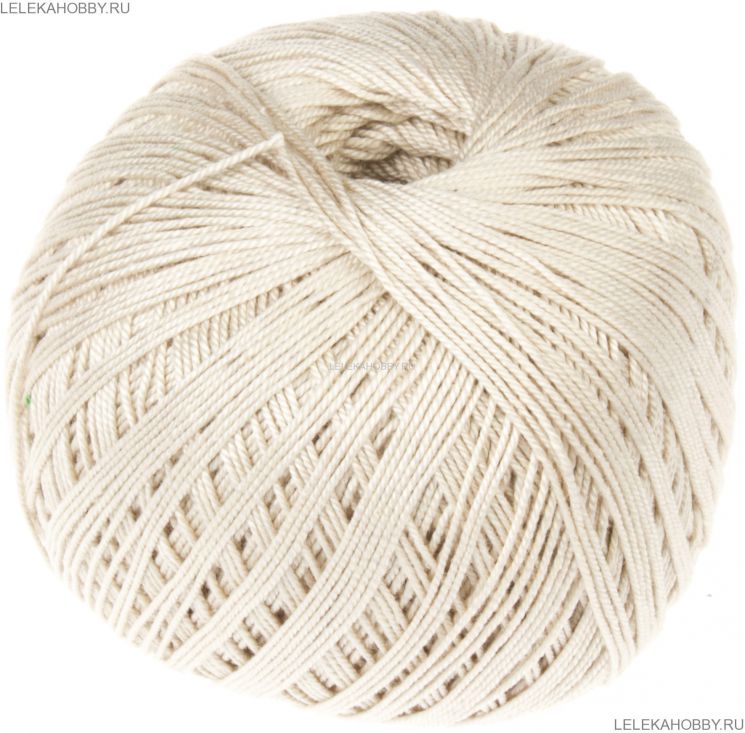 Пряжа ПЕХОРКА Ажурная // 002 // 181 // Жемчуг