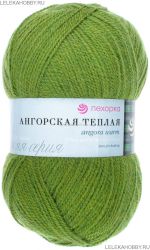Пряжа ПЕХОРКА Ангорская тёплая // 100 // 119 // Горох