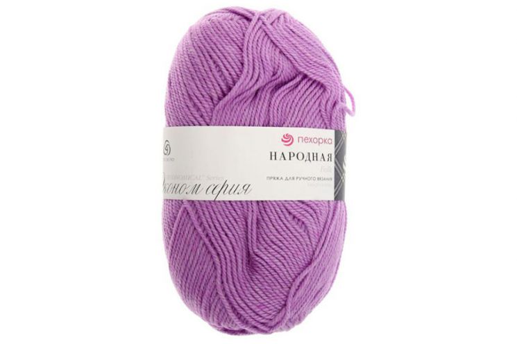 Пряжа ПЕХОРКА Народная // 081 // 329 // Лаванда