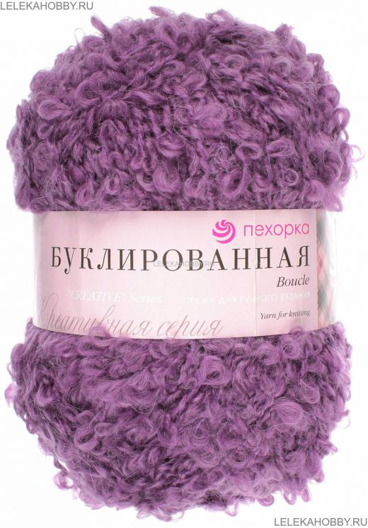 Пряжа ПЕХОРКА Буклированная // 080 // 183 // Пурпур