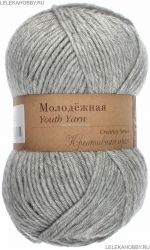 Пряжа ПЕХОРКА Молодёжная // 092 // 414 // Меланж серый