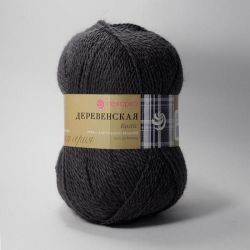 Пряжа ПЕХОРКА Деревенская // 057 // 585 // Графит