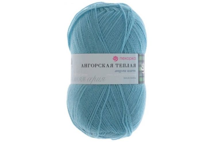 Пряжа ПЕХОРКА Ангорская тёплая // 100 // 336 // Ледяной