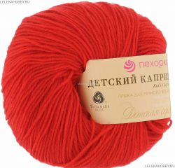 Пряжа ПЕХОРКА Детский каприз // 013 // 88 // Красный мак