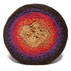 Пряжа Flowers Moonlight 3265 Коричневый/лиловый/оранжевый/желтый