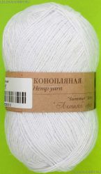 Пряжа ПЕХОРКА Конопляная // 090 // 01 // Белый
