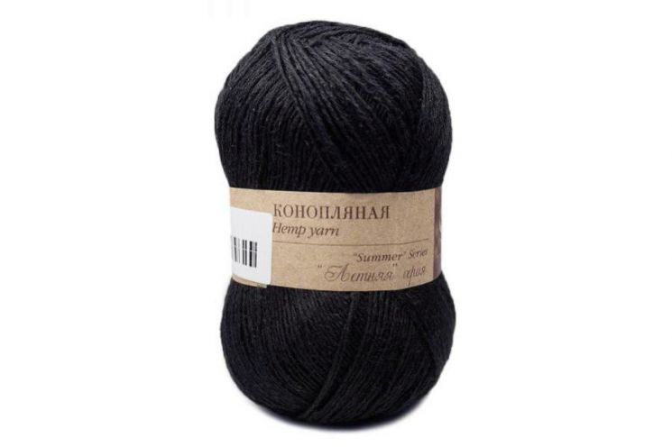 Пряжа ПЕХОРКА Конопляная // 090 // 02 // Черный