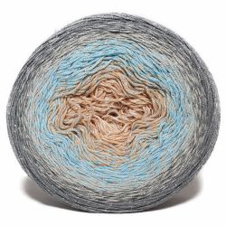 Пряжа Flowers Moonlight 3268 Серый/голубой/светло-желтый