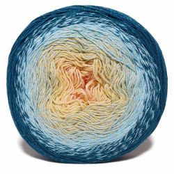 Пряжа Flowers Moonlight 3270 Темно-синий/голубой/желтый