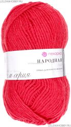 Пряжа ПЕХОРКА Народная // 081 // 58 // Коралл