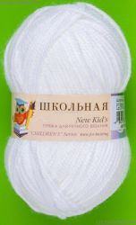 Пряжа ПЕХОРКА Школьная // 107 // 01 // Белый